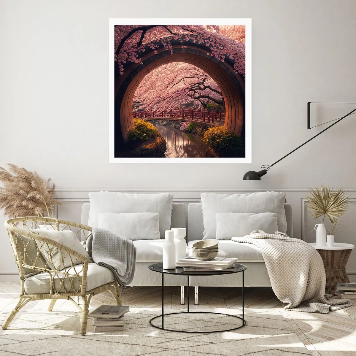 Plagát - Japonská jar - 40x40 cm