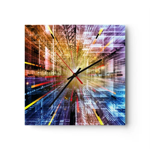 Nástenné hodiny - Osvetlená chodba - 30x30 cm