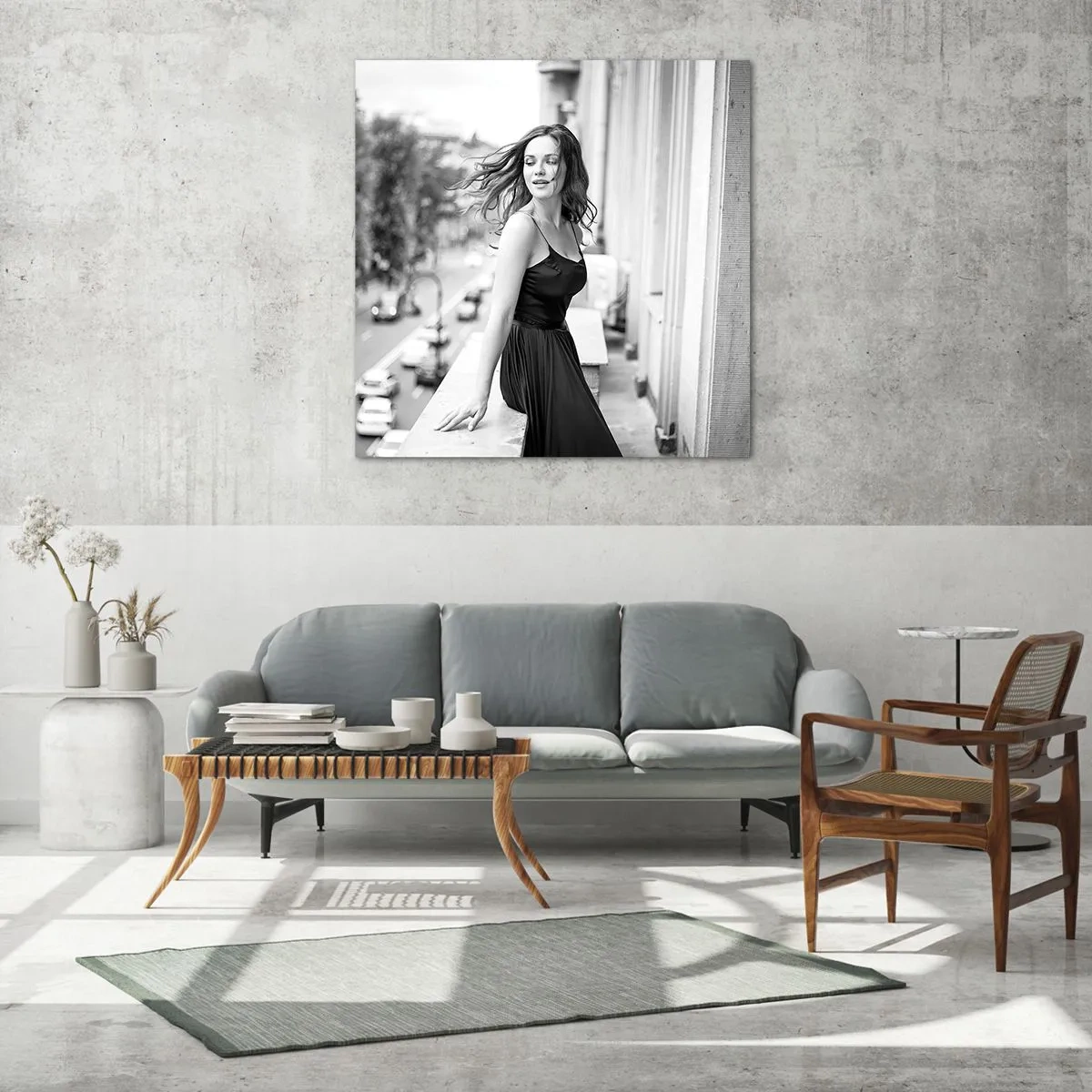 Obraz na skle - Určite Parížanka - 70x70 cm