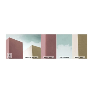 Vzorka samolepiacej fototapety Deluxe Sticker - Geometria slnečného leta - Budovy, Architektúra, Trojrozmerný - 100x30 cm