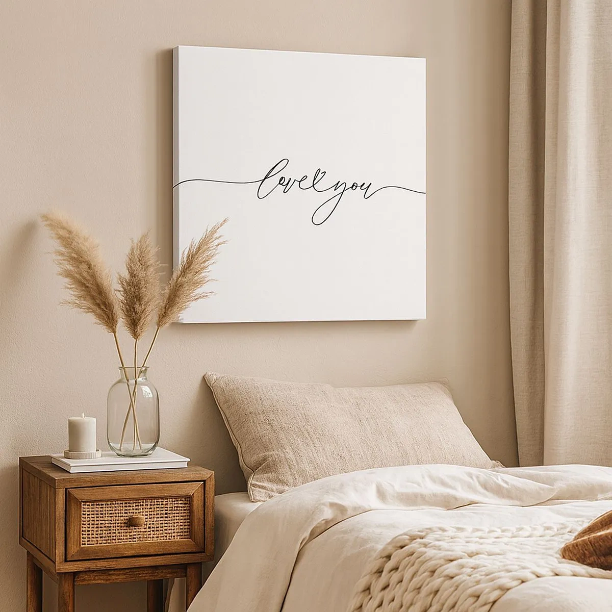 Obraz na plátne - Čierne na bielom - 30x30 cm