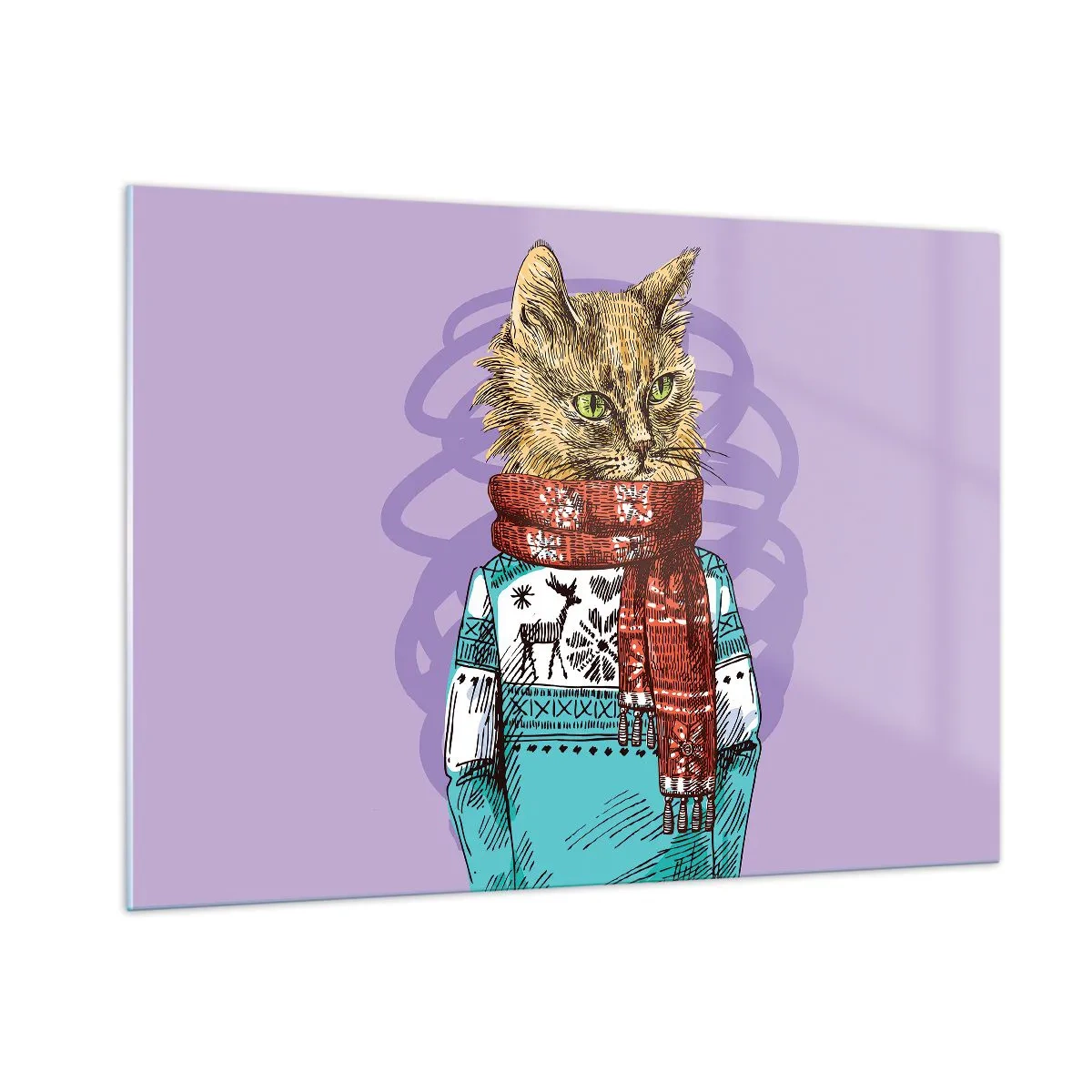 Obraz na skle - Mačka nielen v topánkach - 100x70 cm