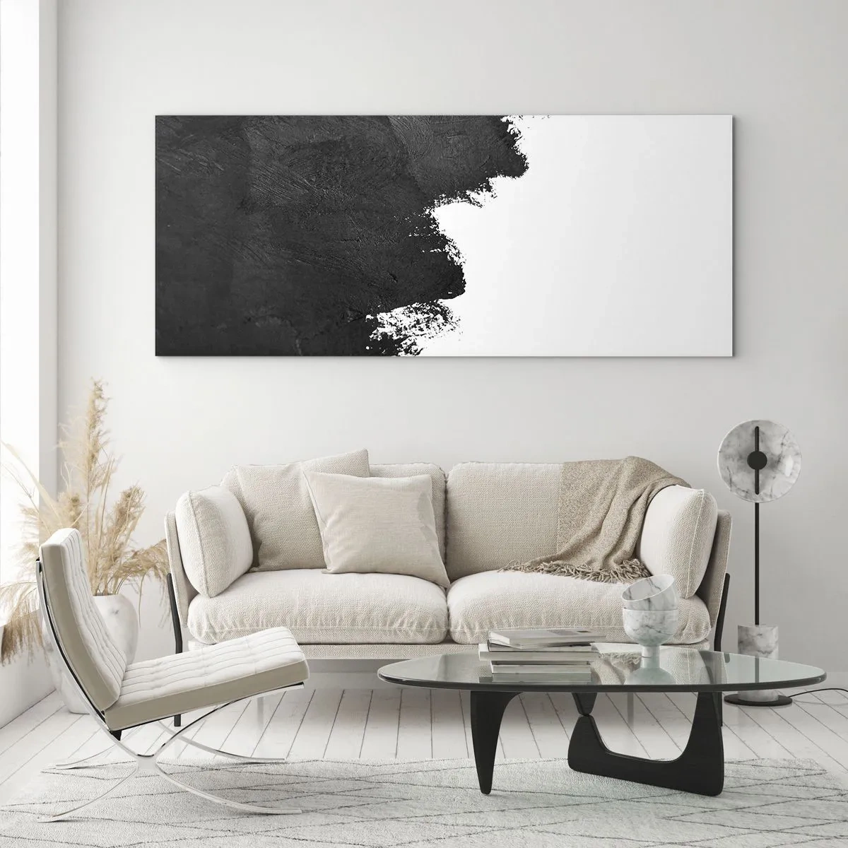Obraz na skle - Živly: zem - 100x40 cm