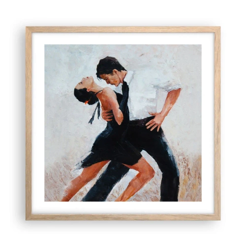 Plagát v ráme zo svetlého duba - Tango mojich túžob a snov - 50x50 cm