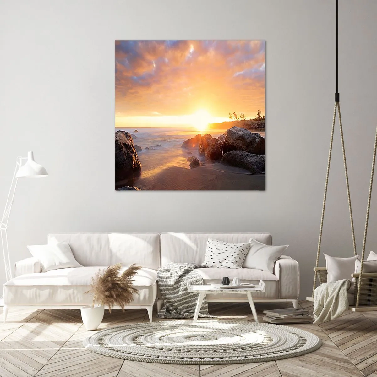 Obraz na plátne - Svetlý večerný vánok - 60x60 cm
