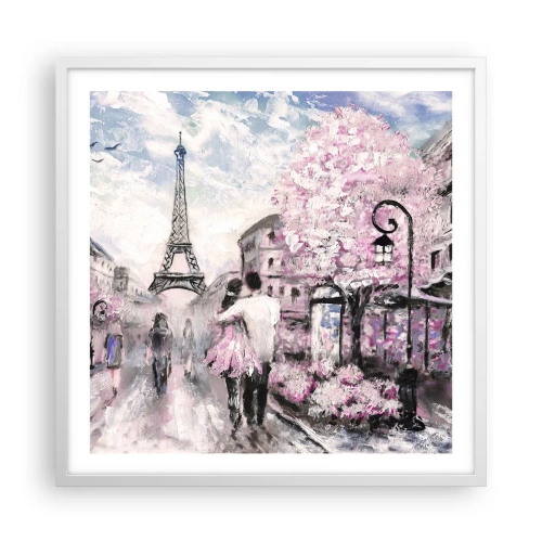 Plagát v bielom ráme - Keď sa zamilovať, tak len v… - 60x60 cm