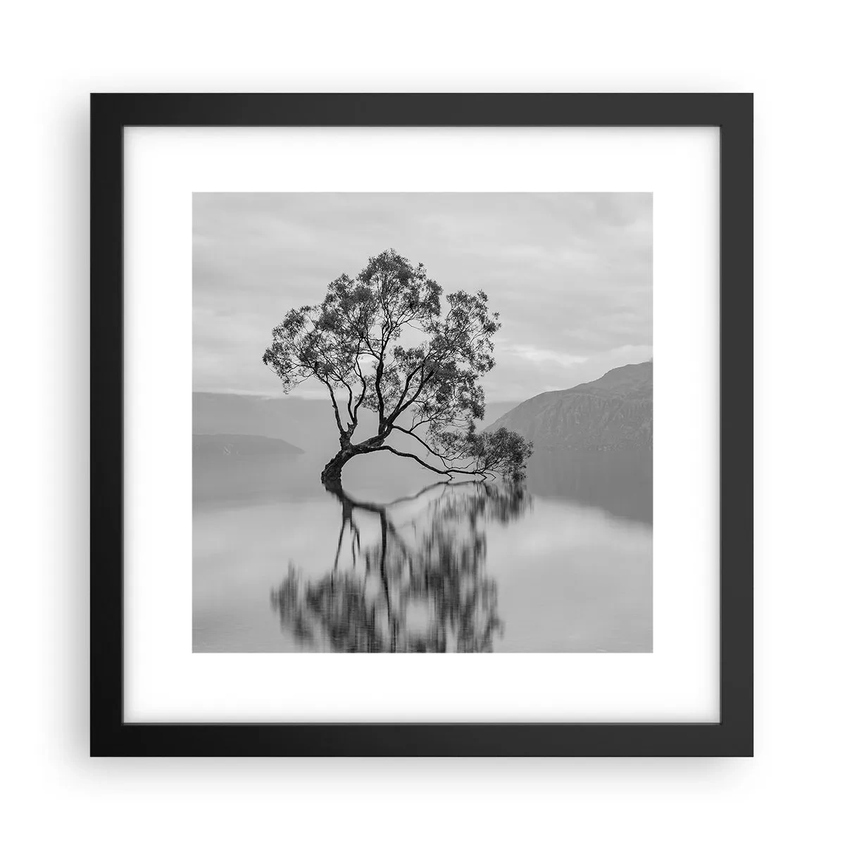 Plagát v čiernom ráme - Existuje taká krajina - 30x30 cm