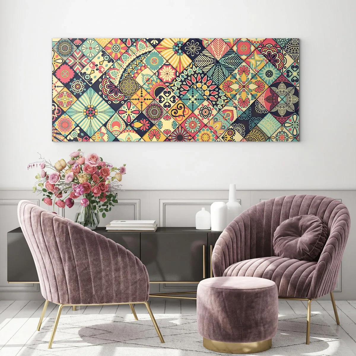 Obraz na skle - Marocká vízia - 100x40 cm