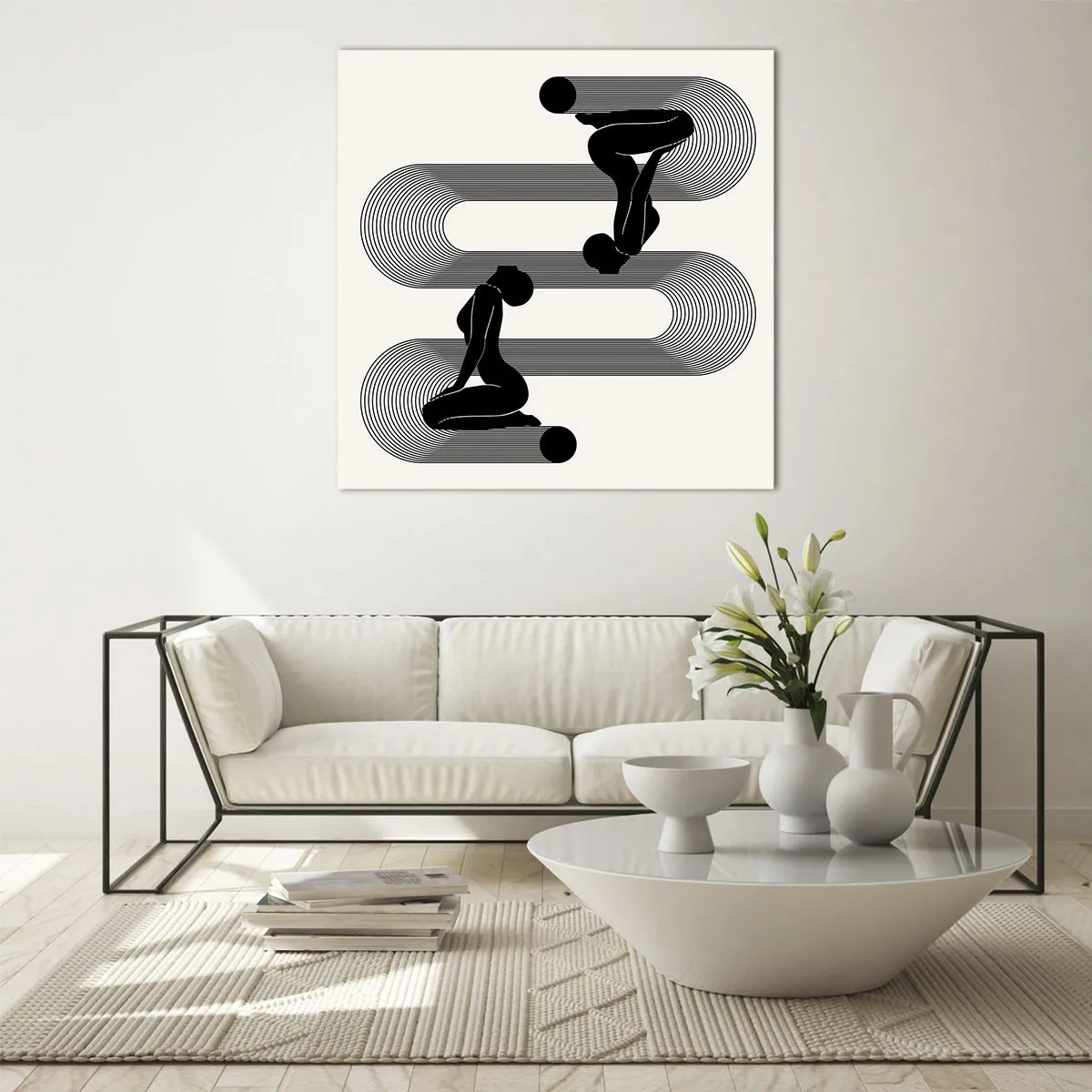 Obraz na skle - Zmyselná symetria - 70x70 cm