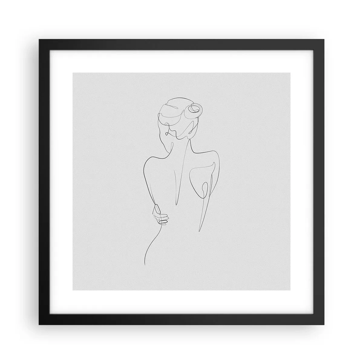 Plagát v čiernom ráme - Hudba tela - 40x40 cm