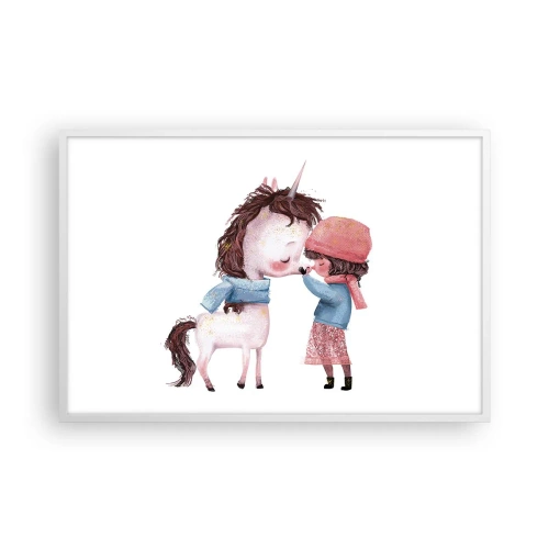 Plagát v bielom ráme - Zimný príbeh - 91x61 cm