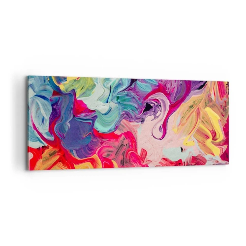 Obraz na plátne - Zrodenie farieb - 100x40 cm