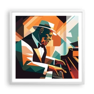 Plagát v bielom ráme - Celý tento jazz - 60x60 cm