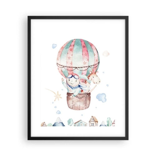 Plagát v čiernom ráme - Čoskoro sa vrátime! - 40x50 cm