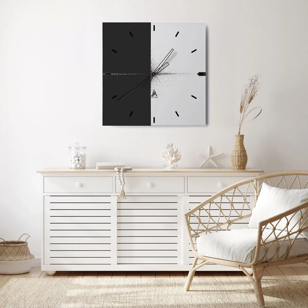 Nástenné hodiny - Priamo k cieľu - 40x40 cm