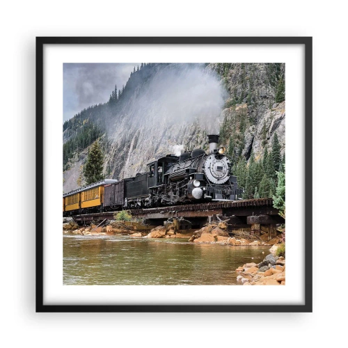 Plagát v čiernom ráme - A kam to? Kam? - 50x50 cm