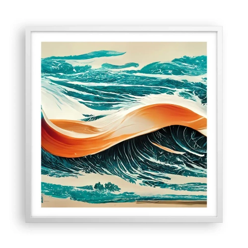 Plagát v bielom ráme - Surferov sen - 60x60 cm