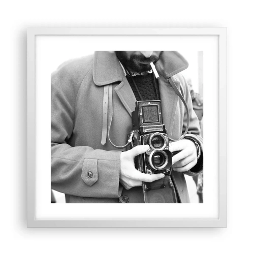 Plagát v bielom ráme - V retro štýle - 40x40 cm