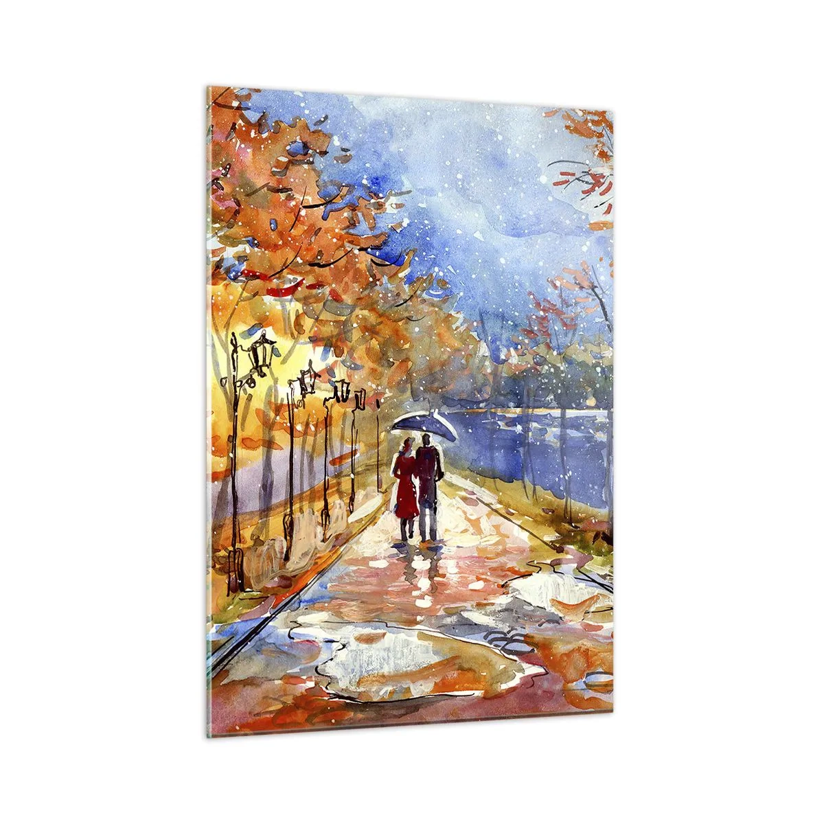 Obraz na skle - Spoločne k hranici času - 50x70 cm