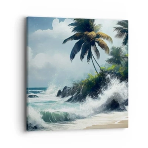 Obraz na plátne - Na tropickom pobreží - 40x40 cm