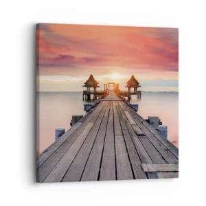 Obraz na plátne - Západ na východe - 30x30 cm