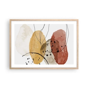 Plagát v ráme zo svetlého duba - Ako ľahký, priezračný vzduch - 70x50 cm