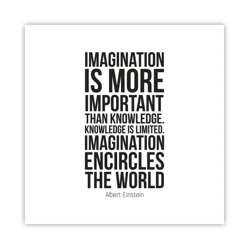 Plagát - Einstein o sile predstavivosti - 50x50 cm