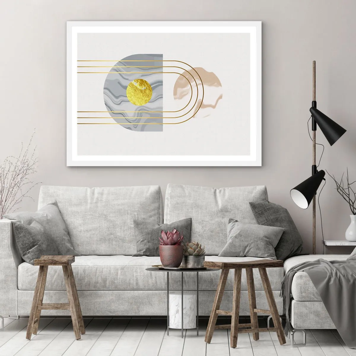 Plagát v bielom ráme - Jas a žiarivosť - 100x70 cm