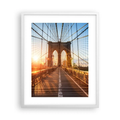 Plagát v bielom ráme - Na zlatom moste - 40x50 cm