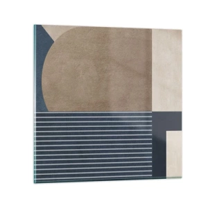 Obraz na skle - Kompozícia jednoduchosti a guľatosti - 30x30 cm