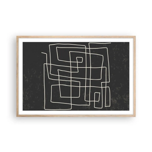 Plagát v ráme zo svetlého duba - Nie je to tak jednoduché - 91x61 cm