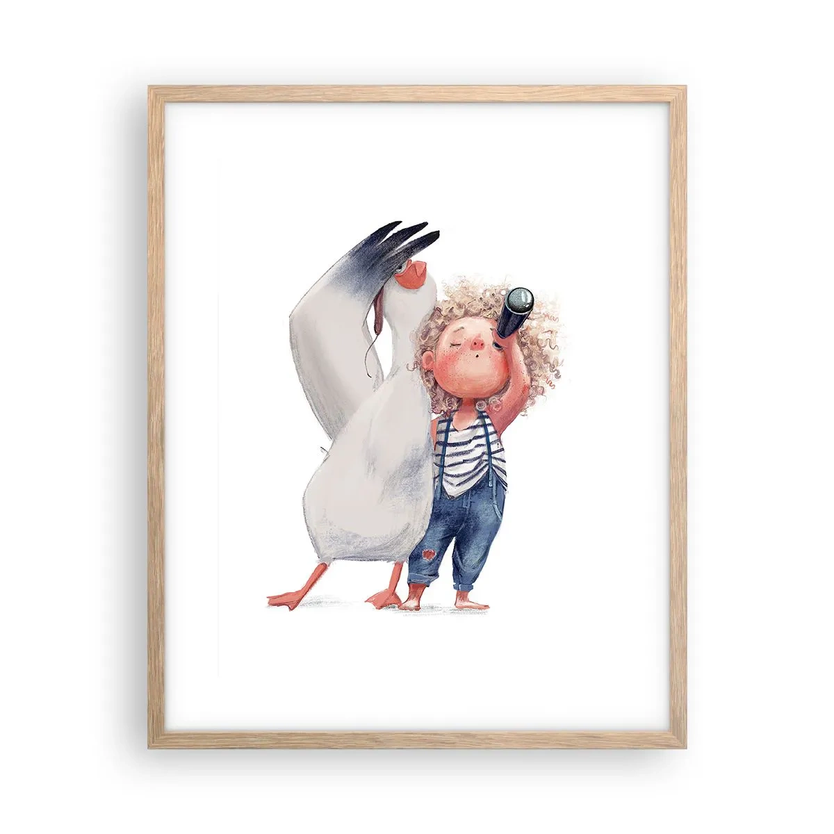 Plagát v ráme zo svetlého duba - Plán na skvelú cestu - 40x50 cm