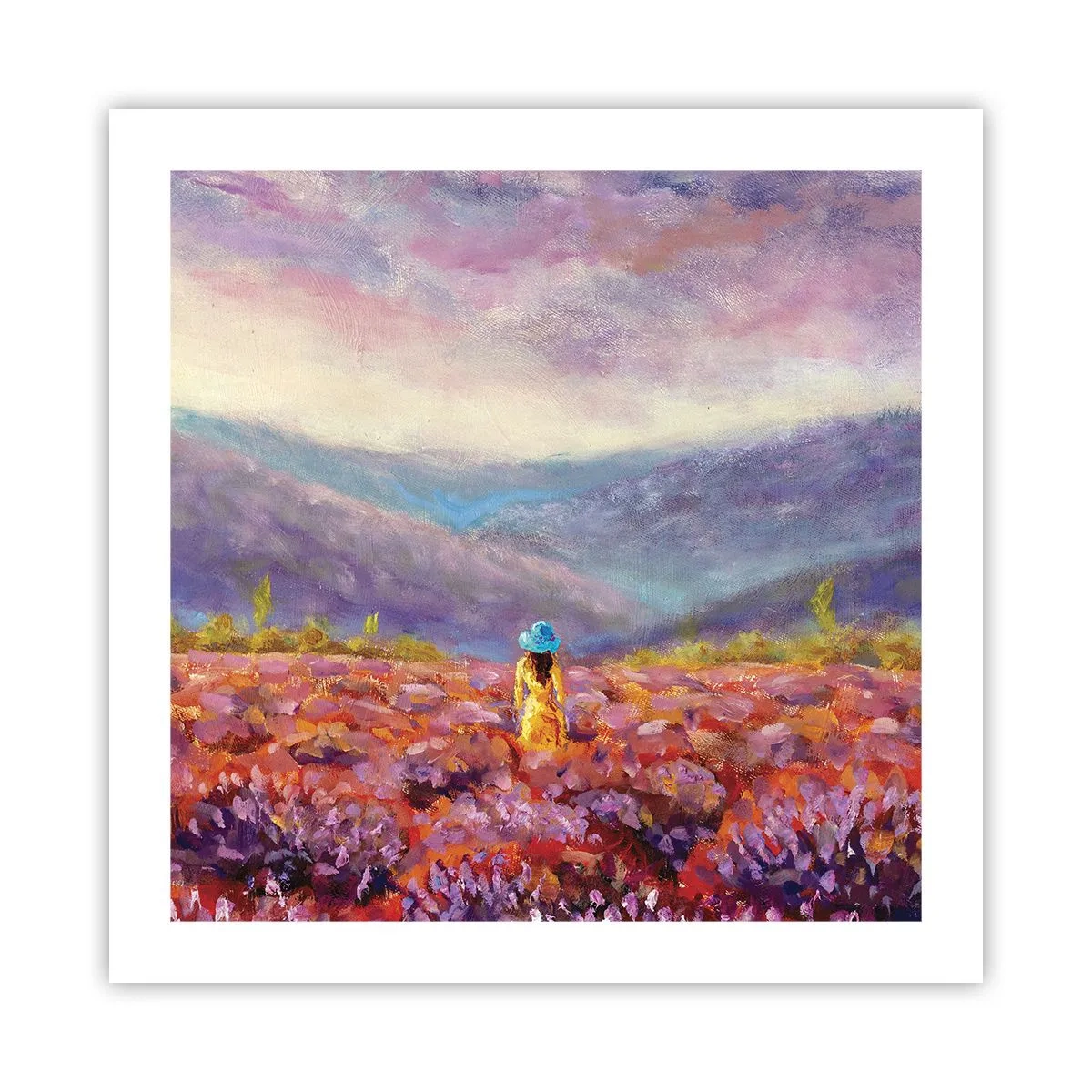 Plagát - V levanduľovom svete - 50x50 cm