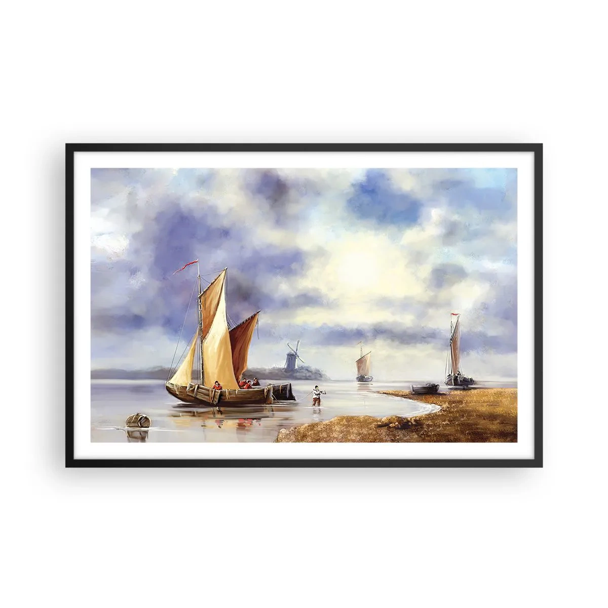 Plagát v čiernom ráme - Návrat námorníkov - 91x61 cm