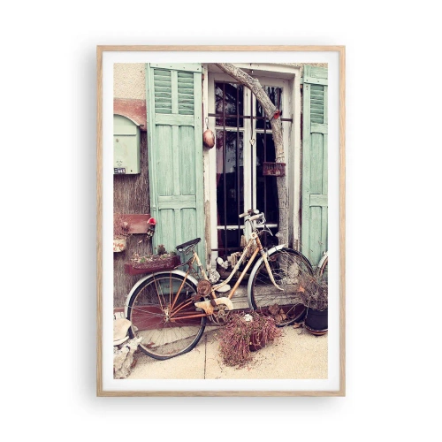 Plagát v ráme zo svetlého duba - Nech žije provincia - 70x100 cm