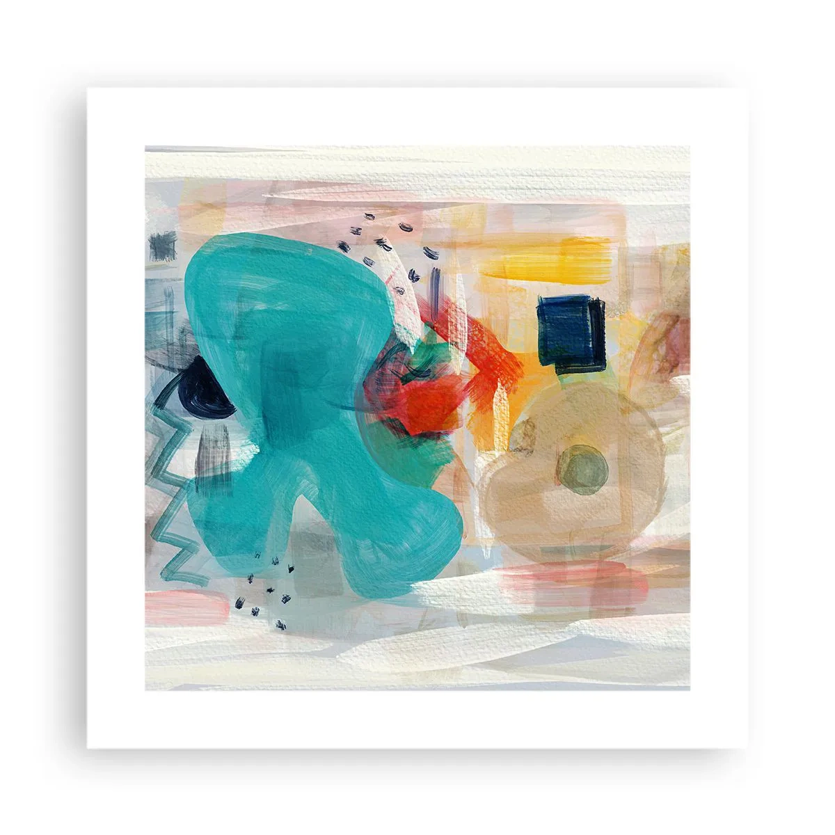 Plagát - Farebná hra - 40x40 cm