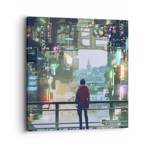 Obraz na plátne - Dva svety - 40x40 cm