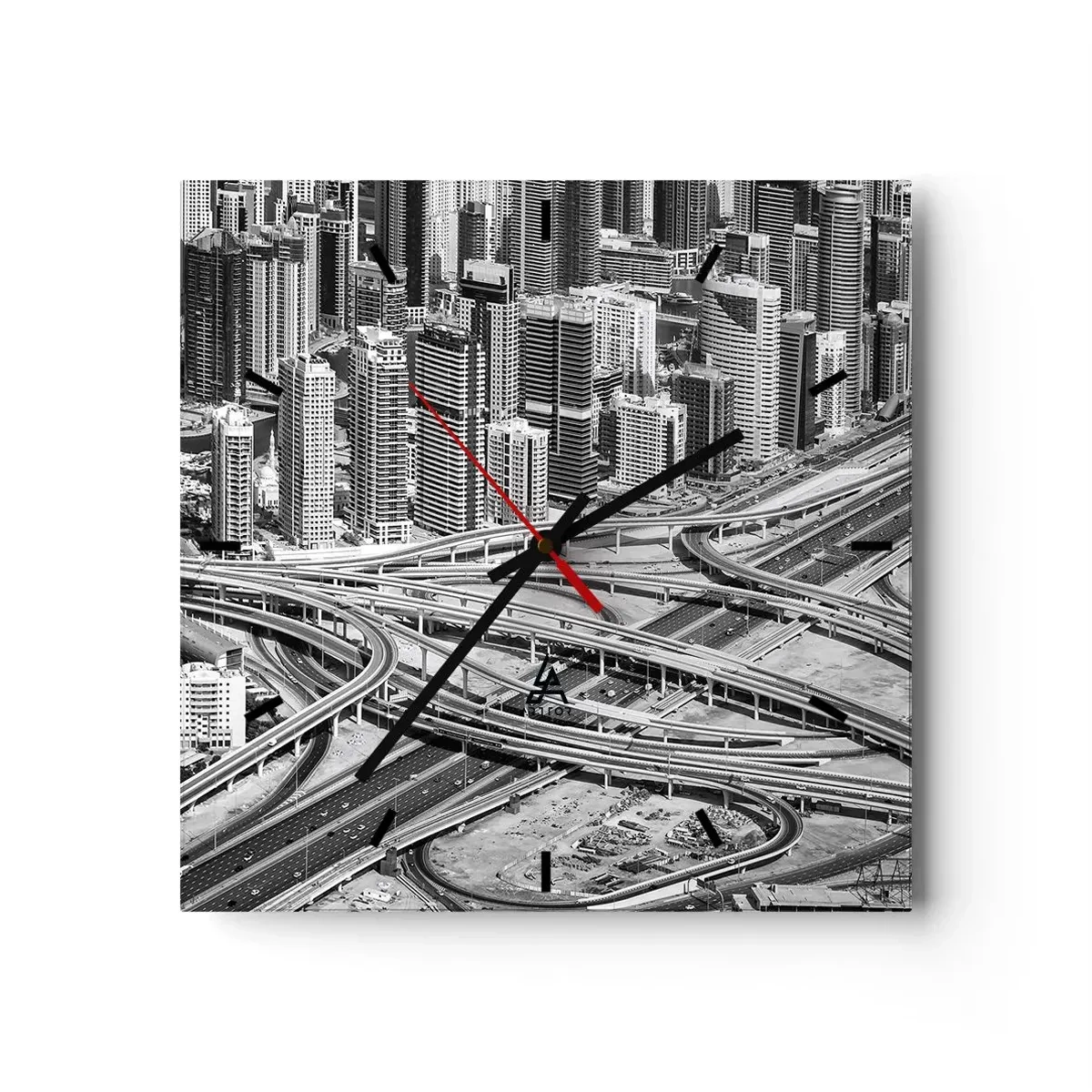 Nástenné hodiny - Dubaj – neskutočné mesto - 30x30 cm