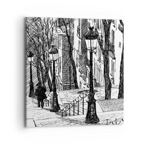 Obraz na plátne - Milostný príbeh alebo horor? - 70x70 cm