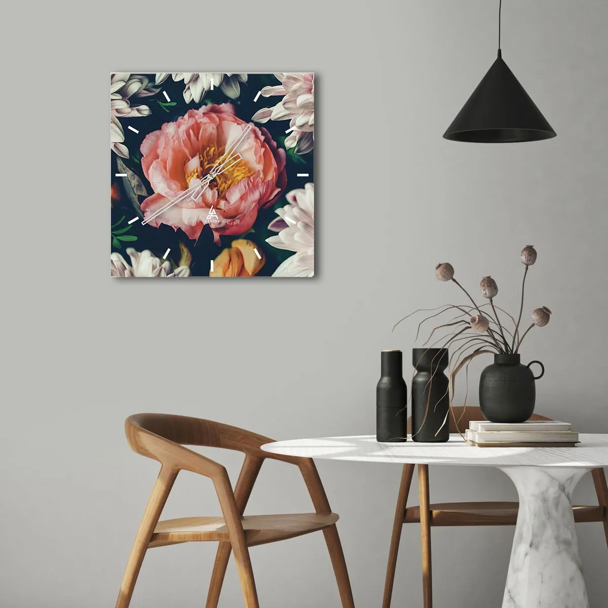 Nástenné hodiny - S barokovým prepychom - 40x40 cm