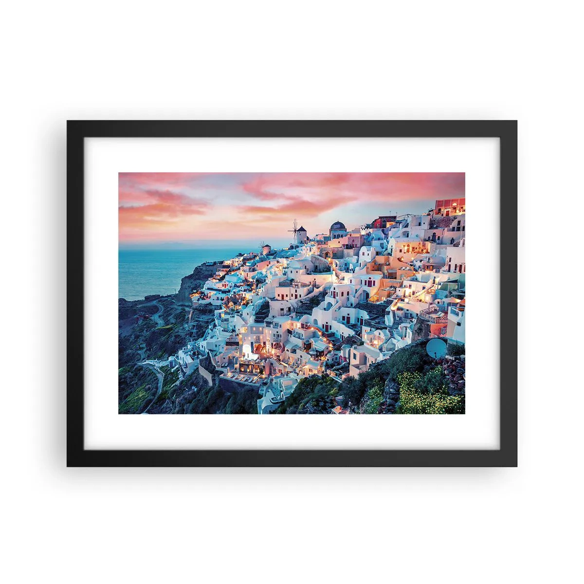 Plagát v čiernom ráme - Tvoja tučná grécka dovolenka - 40x30 cm
