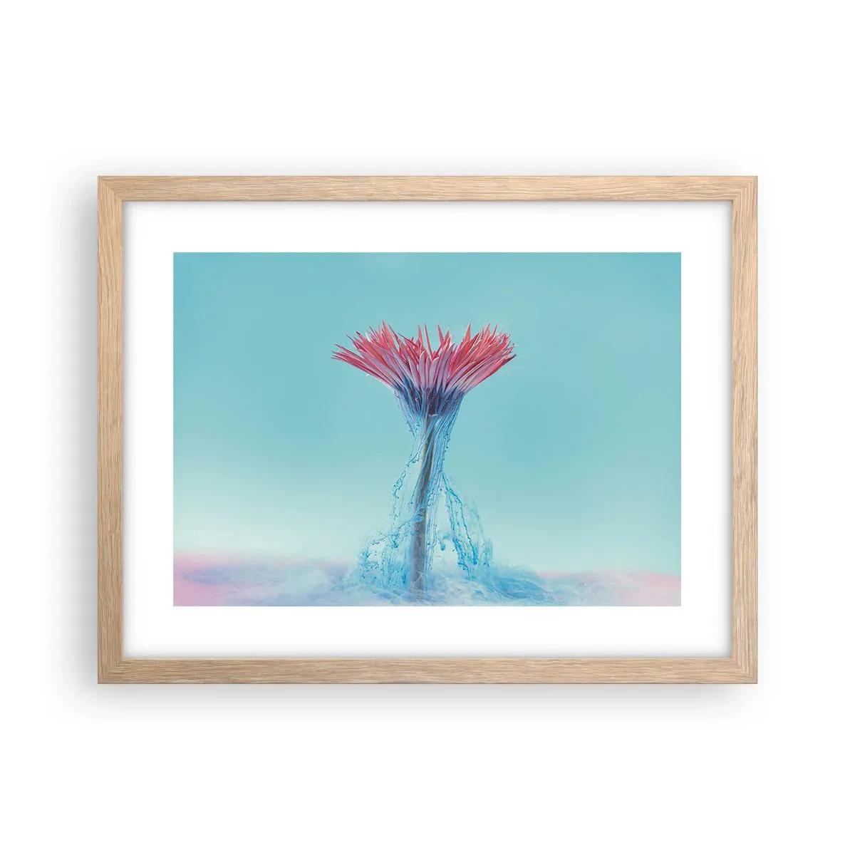 Plagát v ráme zo svetlého duba - V osviežujúcom objatí - 40x30 cm