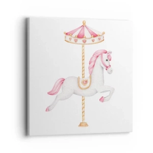 Obraz na plátne - Vyrazil z kopýtka - 40x40 cm