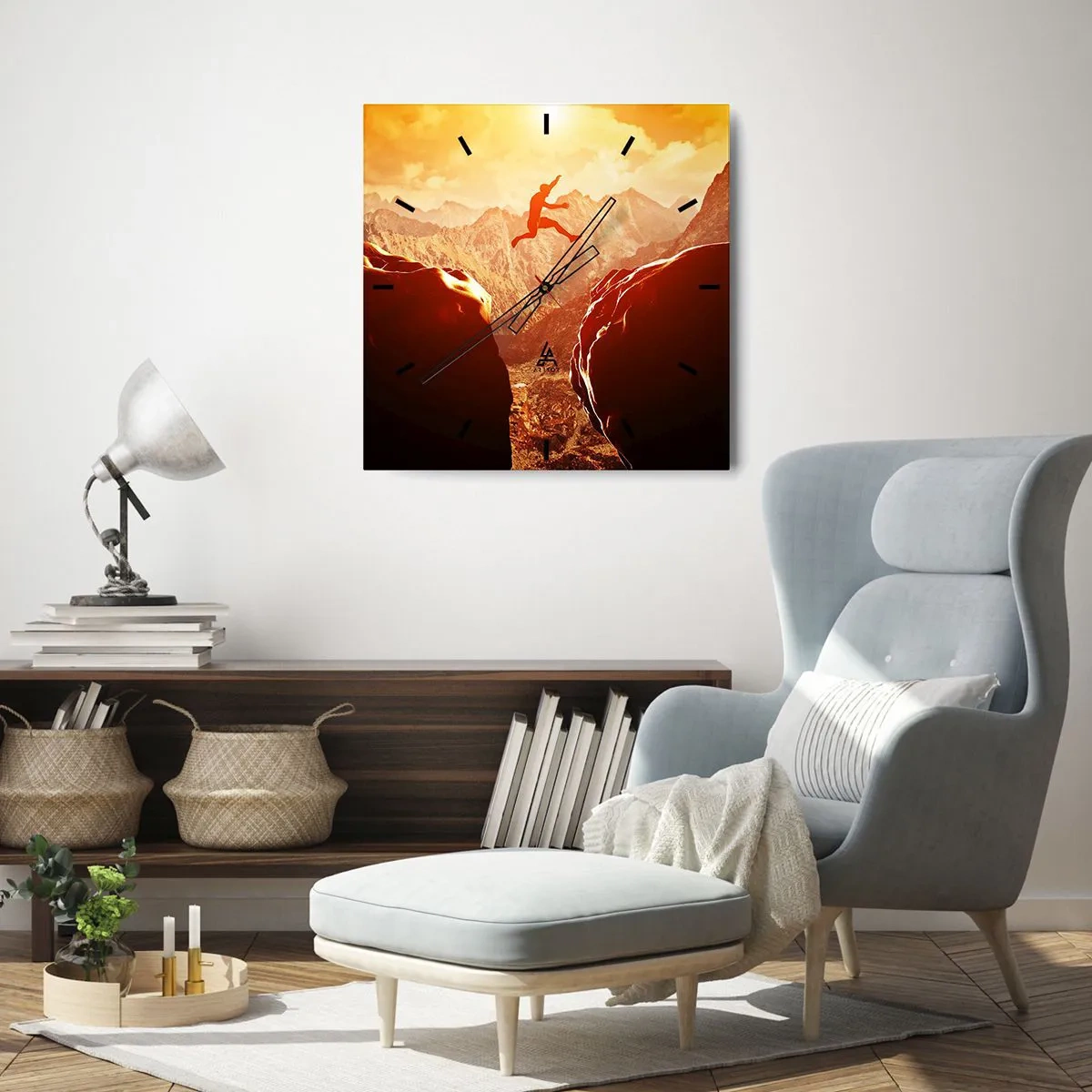 Nástenné hodiny - Prekročením hraníc - 40x40 cm