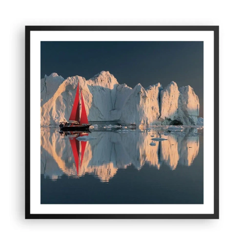 Plagát v čiernom ráme - Na okraji sveta - 60x60 cm