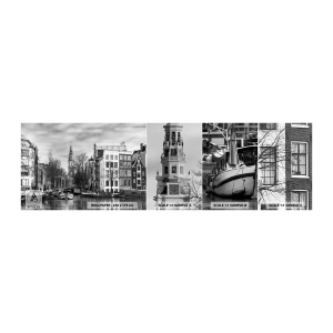 Vzorka Fototapeta Standard Eco - Amsterdamské vibrácie - Mesto, Amsterdam, Architektúra - 100x30 cm