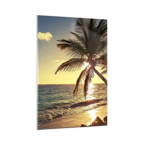 Obraz na skle - Leto pod palmami - 80x120 cm