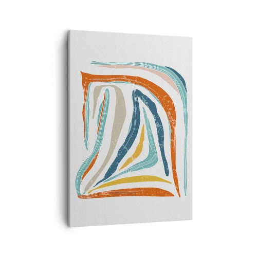 Obraz na plátne - Priateľsky usmievavá abstrakcia - 50x70 cm