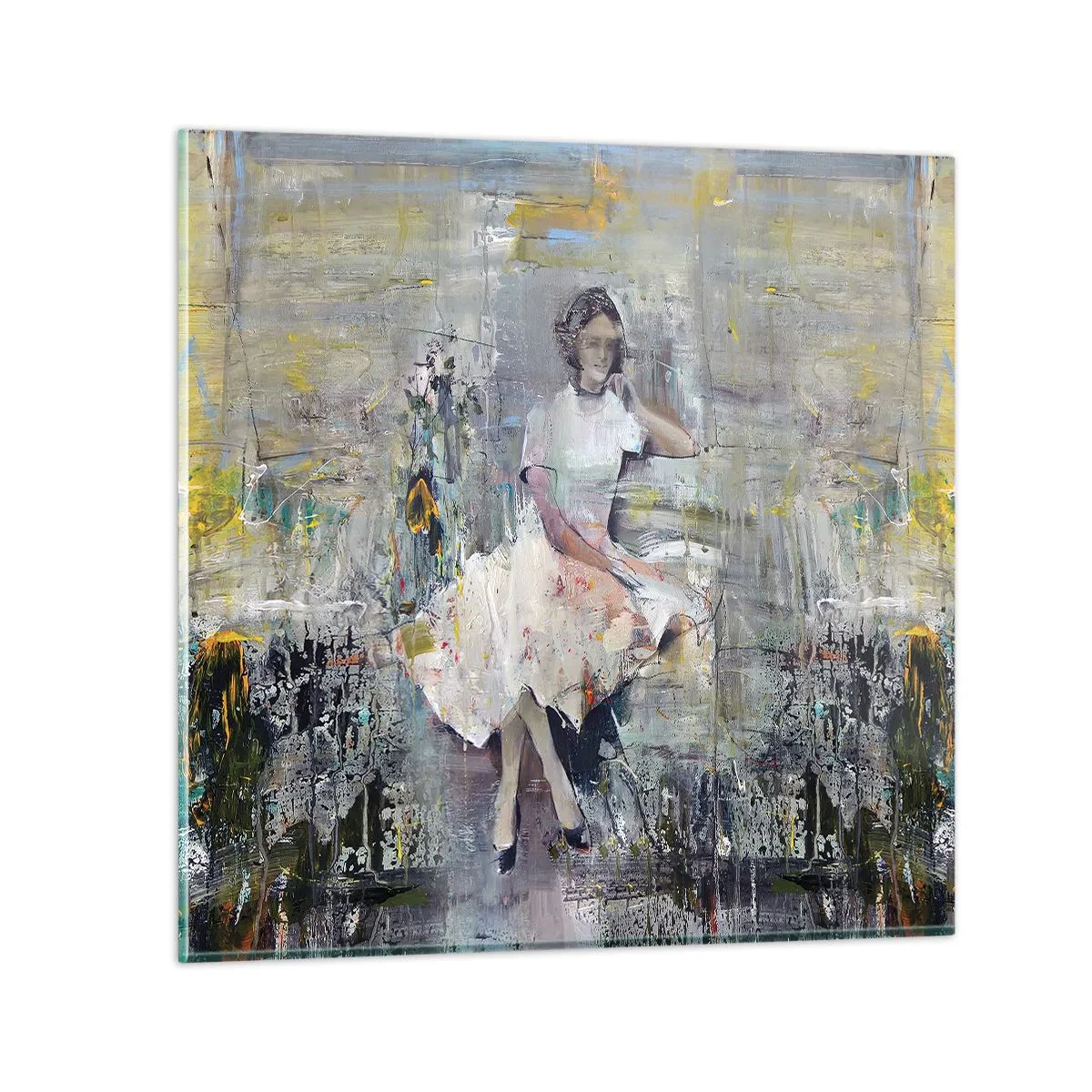 Obraz na skle - Klasická a moderná - 30x30 cm