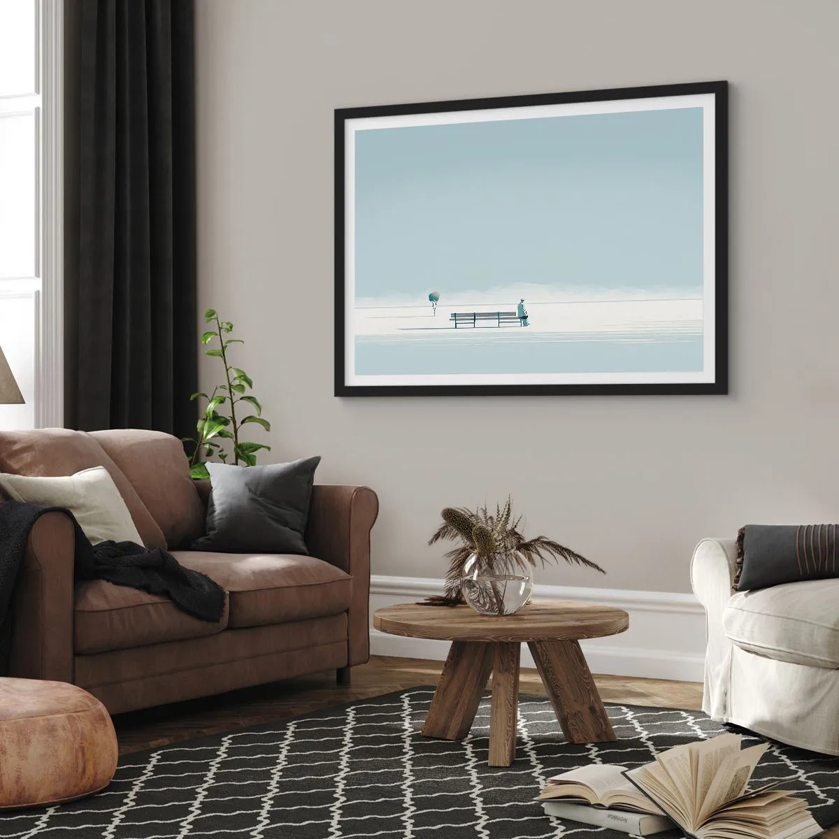 Plagát v čiernom ráme - Áno, čakám. - 91x61 cm